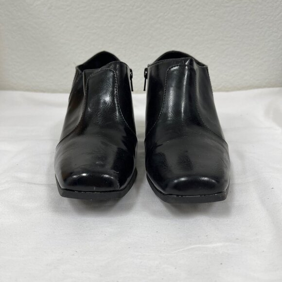 Natural Soul by Naturalizer Womens 7.5 Black Heel Booties Shoes - Picture 4 of 7